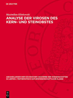 cover image of Analyse der Virosen des Kern- und Steinobstes